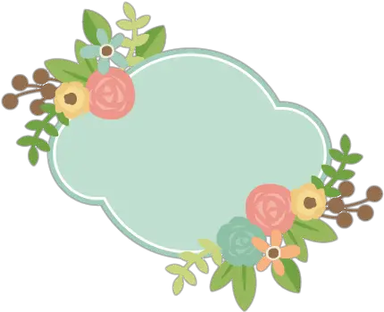  Tag Png Blue Green Flowers Cards Label Flowers Full Size Banners Png Green Flowers Png