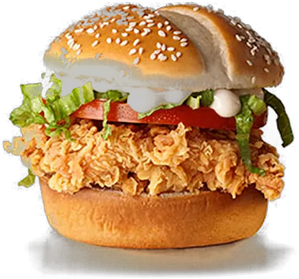  Download Hd Kfc Chicken Bucket Png Kfc Zinger Burger Png Burger Png