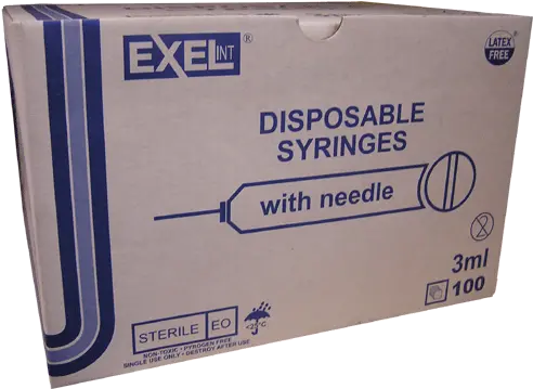  Exel Medical Products 3cc Syringe With 27g 1 14 Needle Png