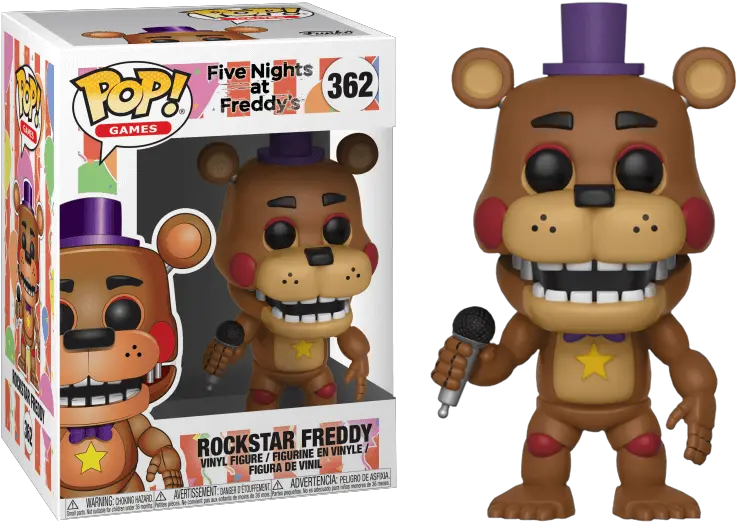  Five Nights Rockstar Freddy Funko Pop Vinyl Figure Funko Pop Rockstar Freddy Five Nights At Png Freddy Png