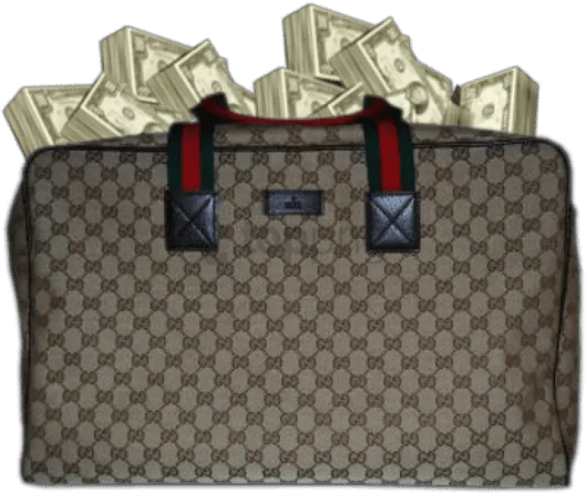  14 Gucci Money Bag Psd Images Gucci Bag Full Money Gucci Duffle Bag Full Of Money Png Money Bag Transparent Background