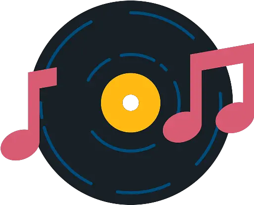  Viny Record Music Notes Icon Transparent Png Stickpng Music Vinyl Icon Png Note Icon In Circle