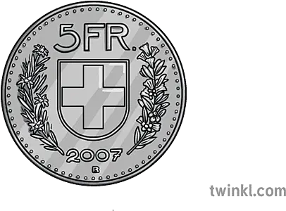  5 Swiss Francs Coin Tails Illustration Twinkl Language Png Tails Life Icon