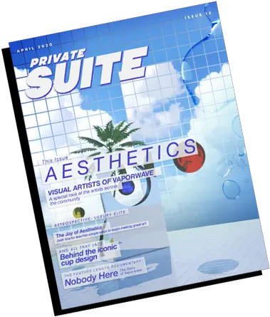  Out Now U2013 Issue 12 Aesthetics Private Suite Magazine Vertical Png Vaporwave Logo