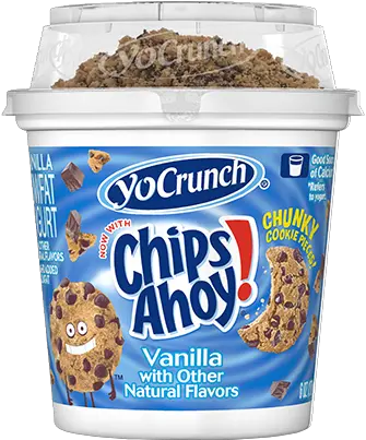  Vanilla Lowfat Yogurt With Chips Ahoy Yoplait Oreo Yogurt Png Chips Ahoy Logo