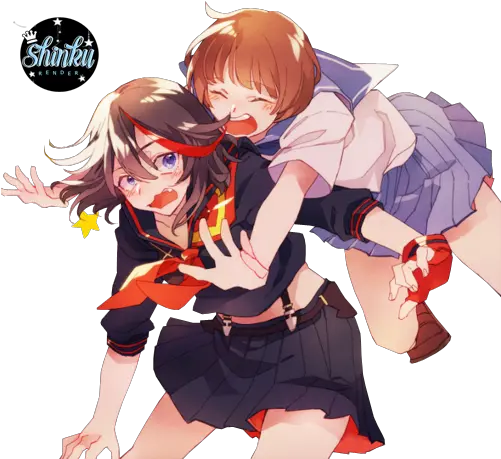  Kill La Mako Mankanshoku And Ryuko Matoi Anime Hug Png Kill La Kill Ryuko Icon