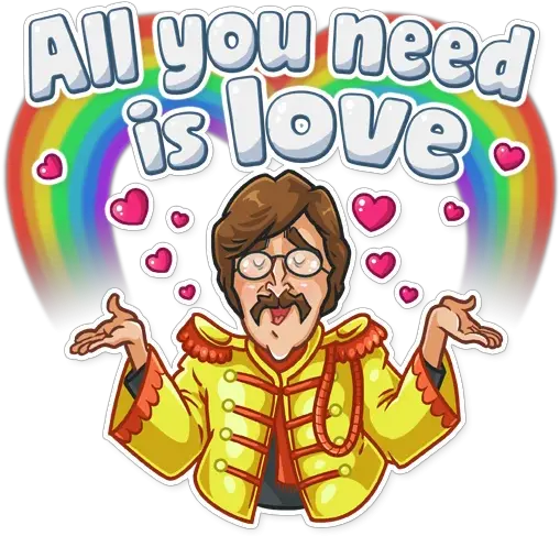  The Beatles Telegram Sticker All You Need Is Love The Beatles Sticker Png The Beatles Png