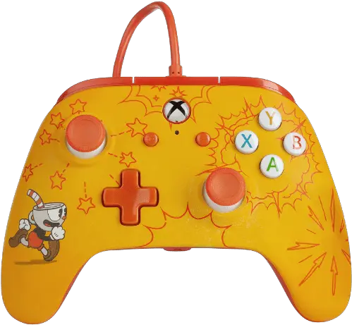  Enhanced Wired Controller For Xbox One Cuphead Xbox One Powera Controller Png Cuphead Transparent