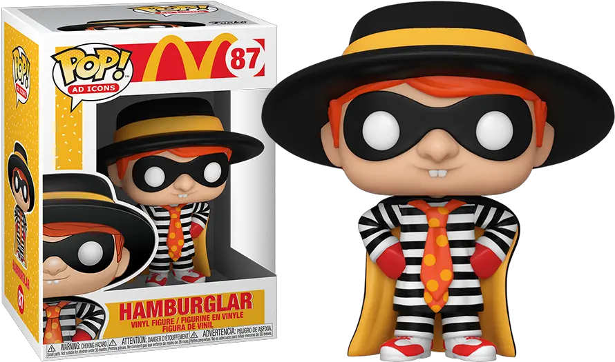  Funko Pop Ad Icons Mcdonaldu0027s Hamburglar 87 Vinyl Figure Funko Pop Hamburglar Png Marvel Legends Icon Action Figures