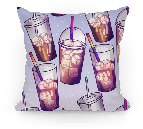  Iced Coffee Is So Gay Pillows Lookhuman Iced Tea Png Ice Coffee Png