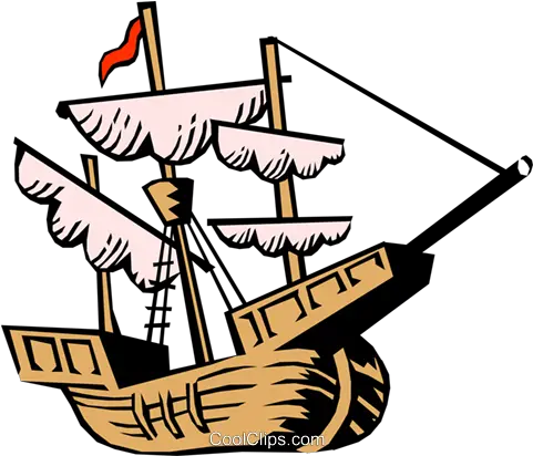  Christopher Columbusu0027 Ship Royalty Free Vector Clip Art Christopher Columbus Boat Clipart Png Ship Transparent