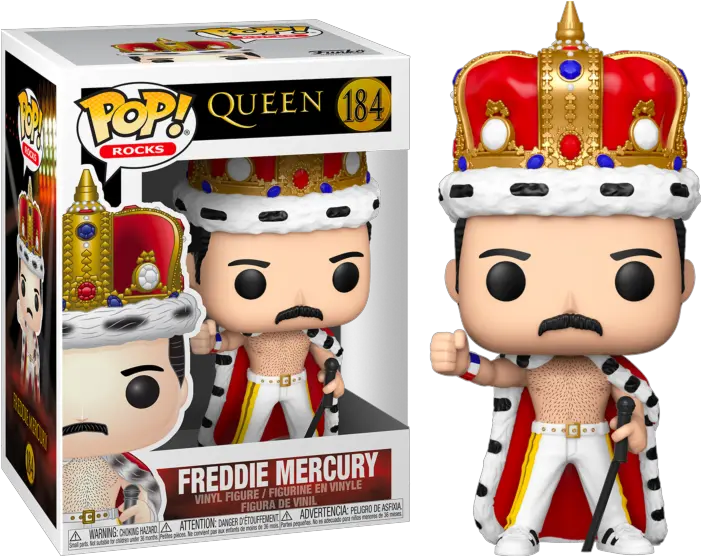  Queen Pop Rocks Vinyl Freddie Mercury As King 375 184 Ebay Freddie Mercury Funko Pop King Png Freddy Icon