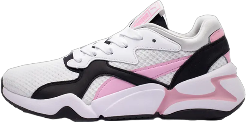  Puma Nova 90s Bloc White Pink Womens Lace Up Png Boy Icon Of The 90s