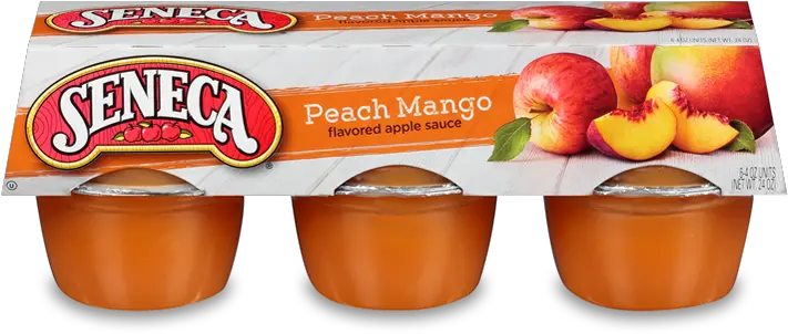  Seneca Peach Mango Apple Sauce Cups Tree Top Seneca Foods Png Mango Transparent