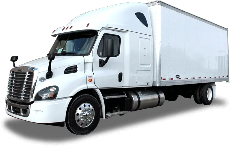  Download Strick Box Truck Body White Semi Tractor Png Box Truck Png