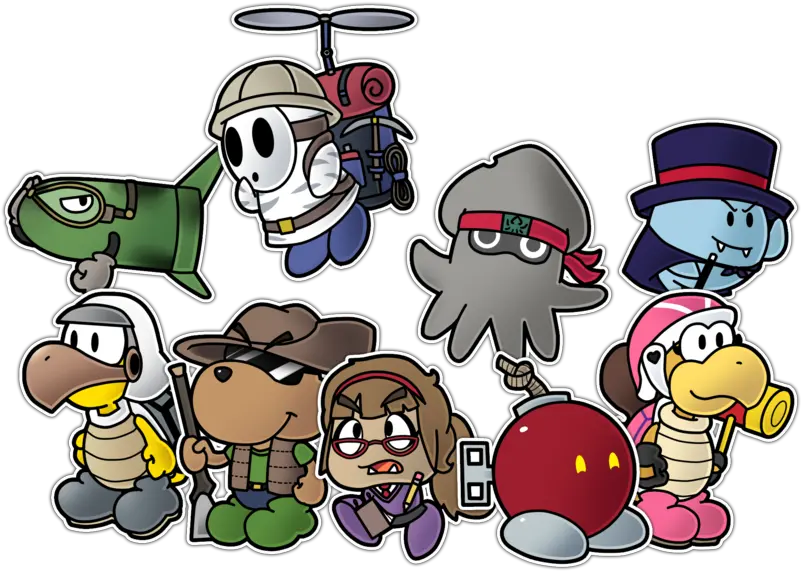  Paper Mario Paper Mario Goomba Partner Full Size Png Paper Mario Png