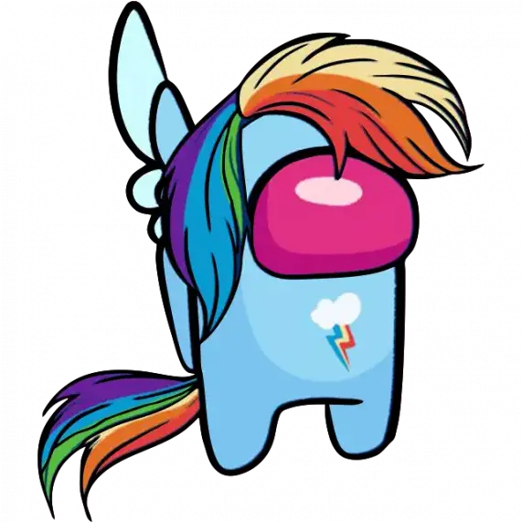  Rainbow Dash Among Us U2013 Free Printable Coloring Pages Unicorn Among Us Blue Png Rainbow Dash Icon