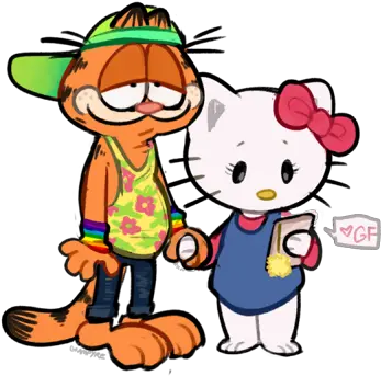  Pin Garfield And Hello Kitty Png Animated Janna Lol Icon