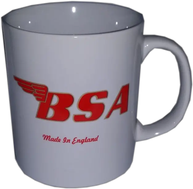  Bsa Logo Coffee Mug White Mug With Red And Silver Logo Serveware Png Coffee Cup Logo