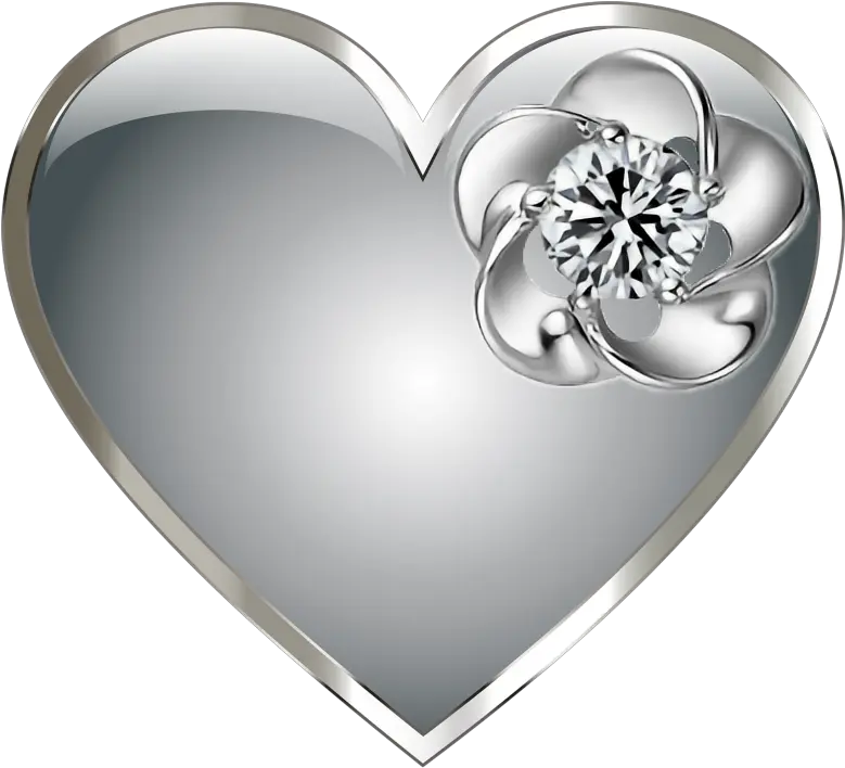  Diamond Heart Png Silver Heart Png Diamond Heart Png