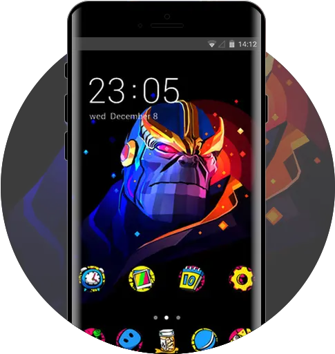  Defeat Super Villain Free Android Theme U2013 U Launcher 3d Thanos Wallpaper Hd 4k Png Android Smartphone Icon Png