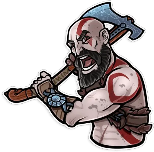  God Of Waru201d Stickers Set For Telegram God Of War Stickers Png God Of War Png