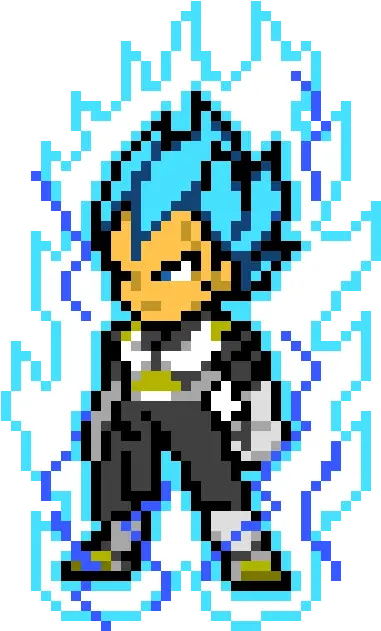  Download Vegeta Super Sayan God Pixel Art Maker Vegeta Pixel Art Minecraft Png Super Saiyan Aura Transparent