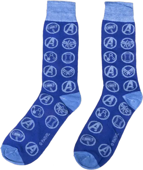  Marvel Avengers Endgame Cosmic Symbols Blue Socks Png Avengers Endgame Logo Png