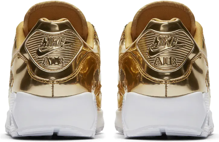  Nike Air Max 90 Sp Silver Nike Air Max 90 Gold Png Adidas Boost Icon 2 White And Gold