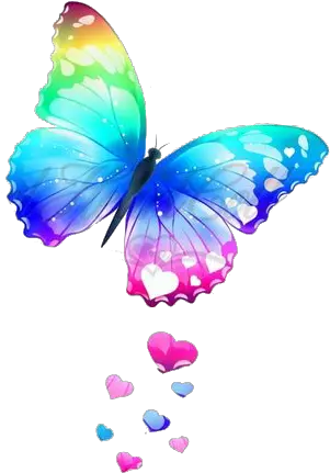  Rainbow Butterfly Transparent Background Png Arts Colorful Butterfly Png Rainbow Transparent Background