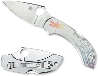  Spyderco Dragonfly Tattoo Knife C28pt Dragonfly Knife Png Knife Tattoo Png