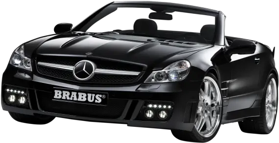  Black Mercedes Benz Sl Class By Brabus Transparent Image Png Number 4 Background