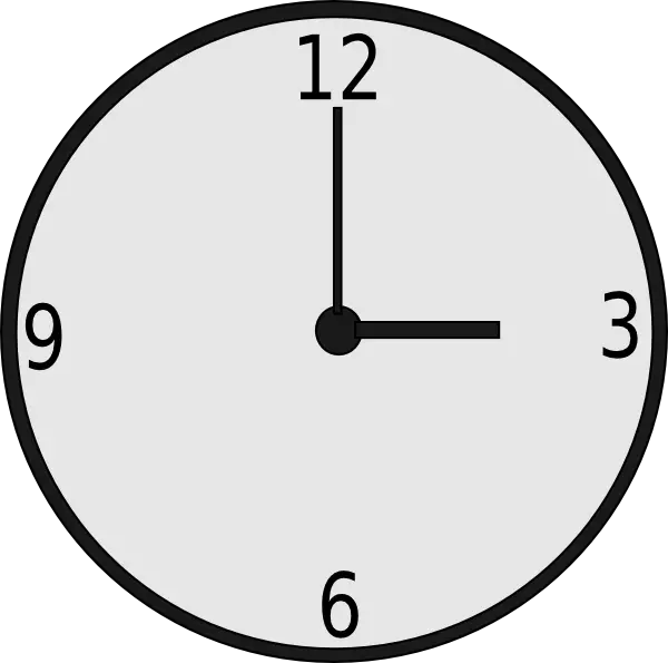  Picture 3pm Clock Png Clock Clipart Transparent