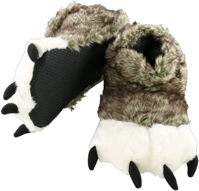  Wolf Paw Slippers Kids U0026 Adults Lazy One Paw Slippers Wolf Paw Slippers Png Wolf Paw Png