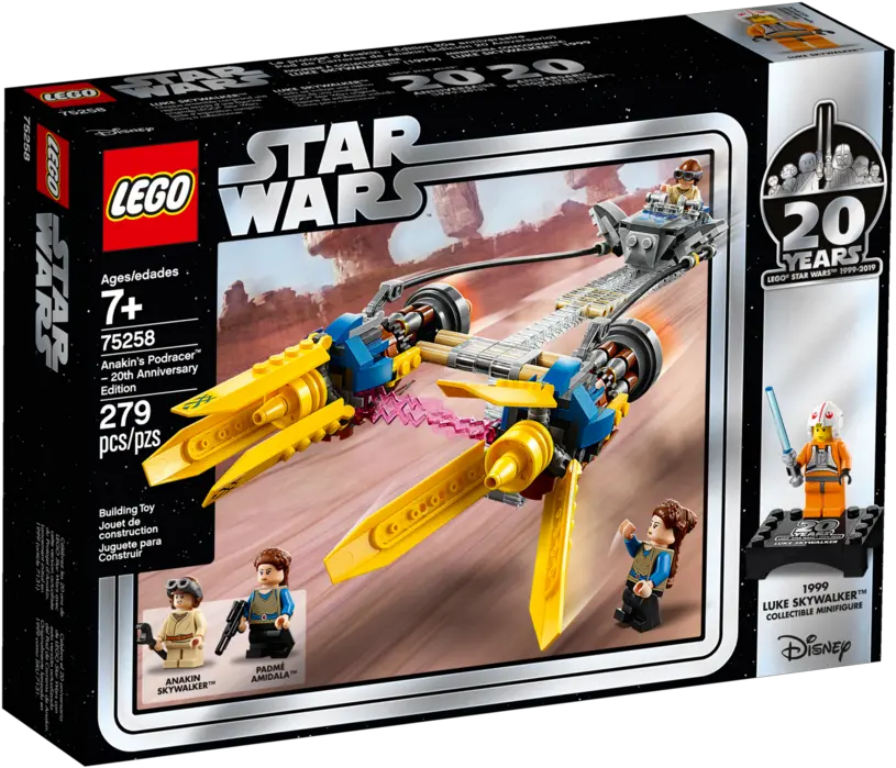  75258 Anakinu0027s Podracer 20th Anniversary Edition Lego Star Wars Podracer 20th Anniversary Edition Png Luke Skywalker Png