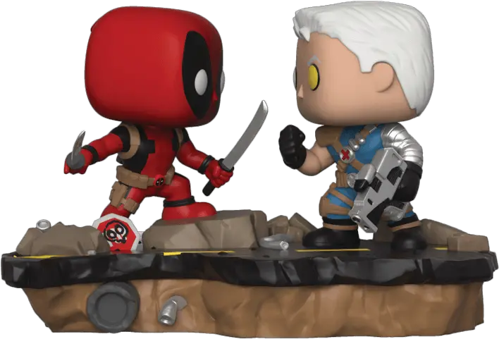  Deadpool Vs Cable Comic Moments Pop Funko Pop Marvel Comic Moments Deadpool Vs Cable Vinyl Figure Png Dead Pool Png