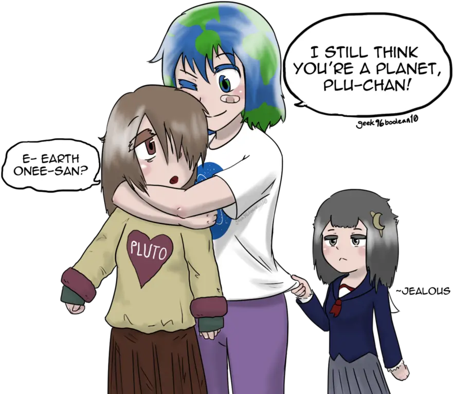  Earth Chan X Pluto Earth Chan And Pluto Chan Full Size Pluto As A Human Png Pluto Png