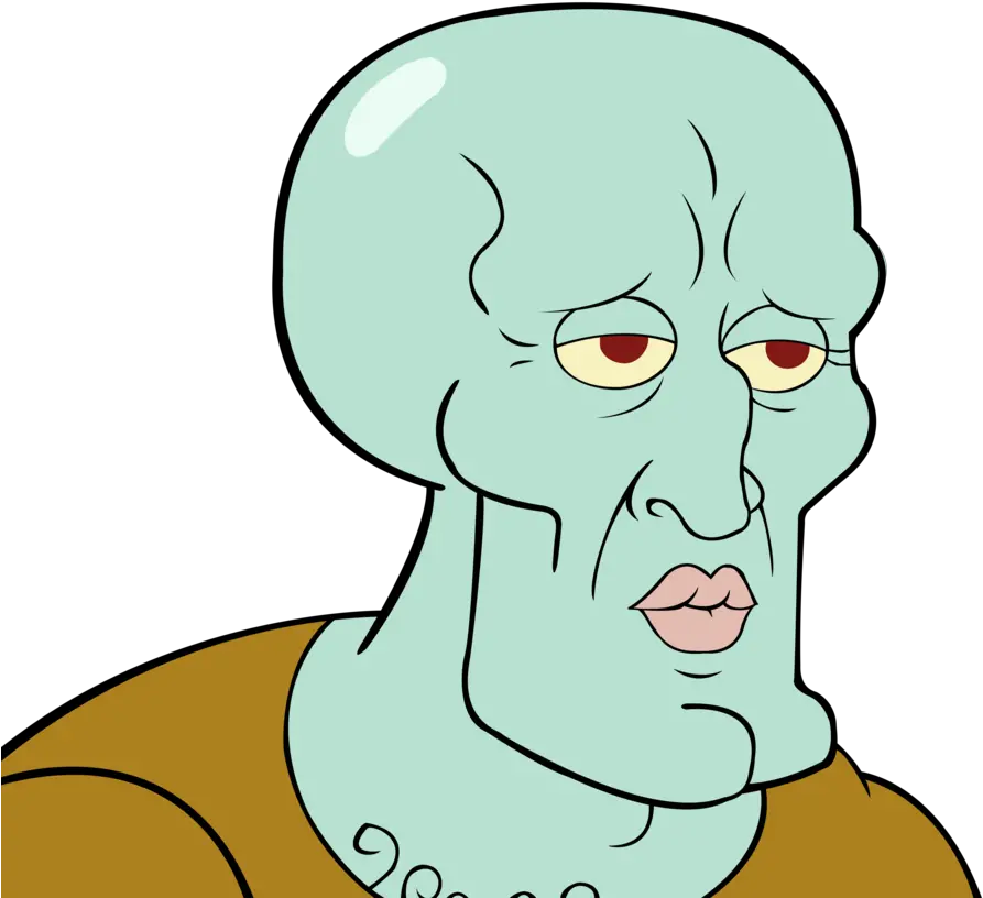  Squidward Art Painting Handsome Squidward Png Meme Man Png