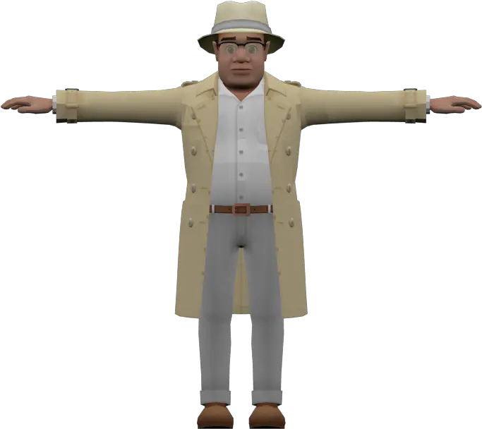  3ds Detective Pikachu Frank Holiday The Models Resource Figurine Png Detective Pikachu Png