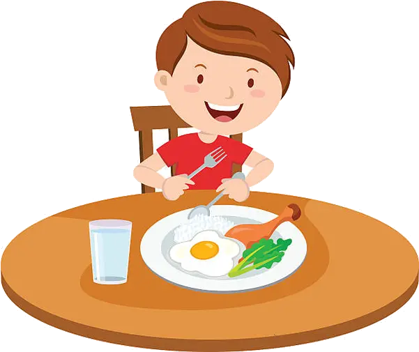  Breakfast Png Freeuse Library Kids Eating Clipart Breakfast Png