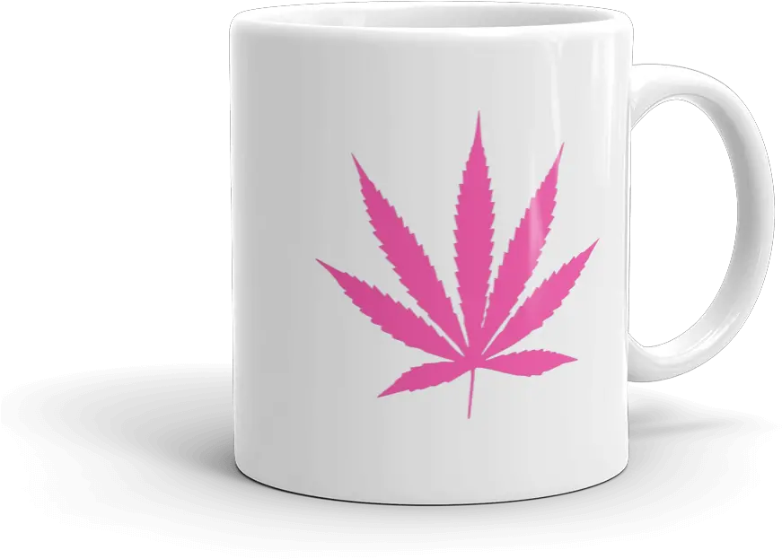  Pink Pot Leaf Mug Coffee Cup Png Pot Leaf Png