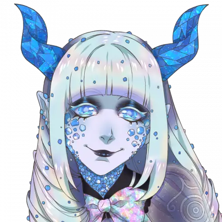  Chantilly Iris Character In Indigo World Anvil Supernatural Creature Png Pastel Goth Icon