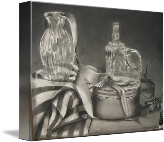  Charcoal Glass And Reflection By Marilyn June Still Life Photography Png Glass Reflection Png