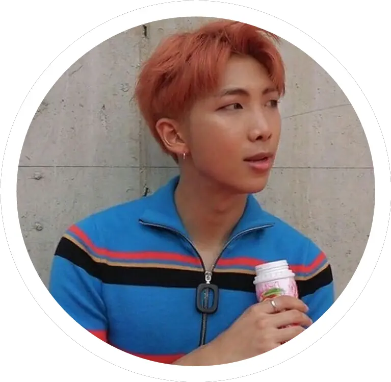  Freetoedit Bts Icon Namjoon Rmbts Sticker By Romiirios Kim Namjoon Peach Hair Png Namjoon Icon