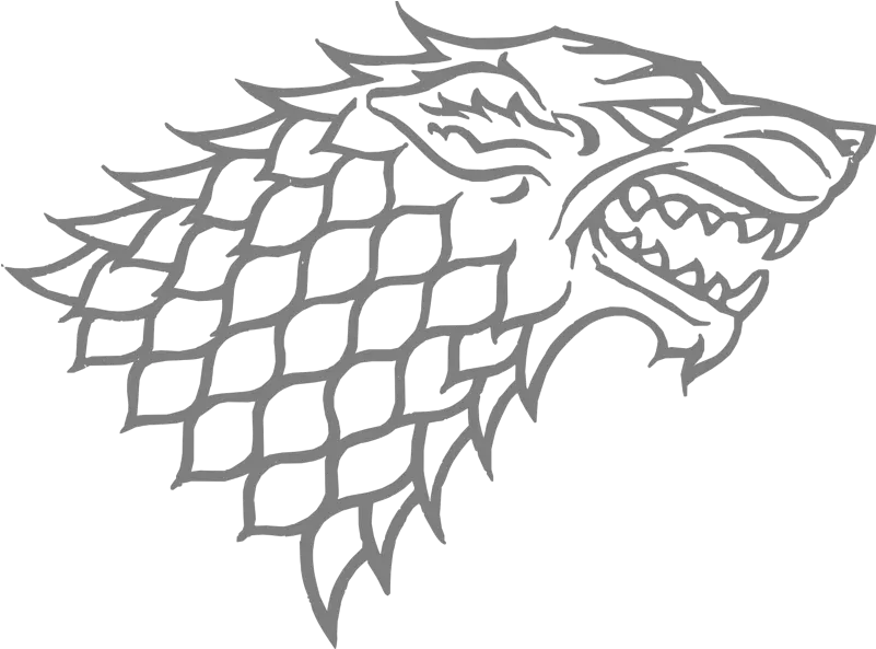  Png Gray Art Sansa House Stark Wolf House Stark Logo House Stark Png