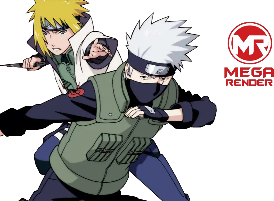  Render Naruto Shippuden Kakashi E Minato Mega Cartoon Png Minato Png