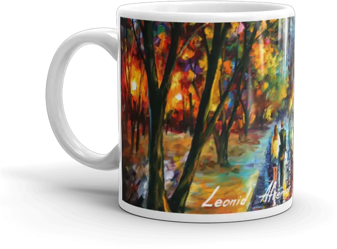  Coffe Mugs Dreams Come True Palette Knlfe Landscape Park Oil Painting On Canvas By Leonid Afremov Png Coffe Mug Png