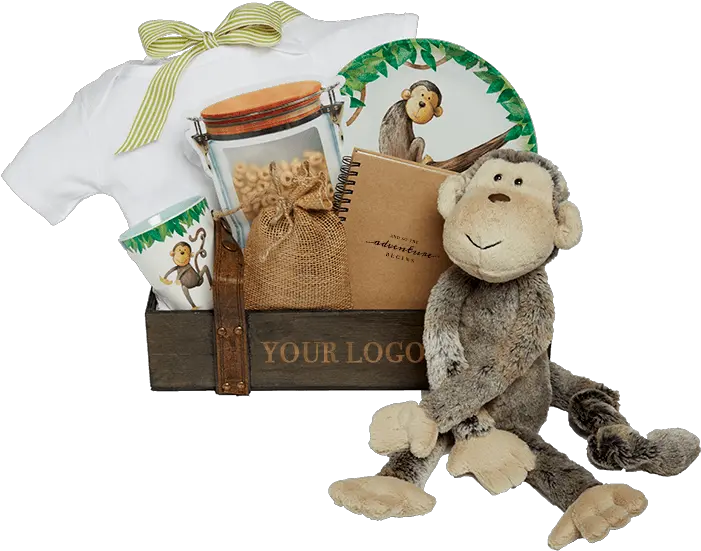  Nutcracker Sweet Baby Gift Baskets Munchy Monkey With Stuffed Toy Png Monkey Logo