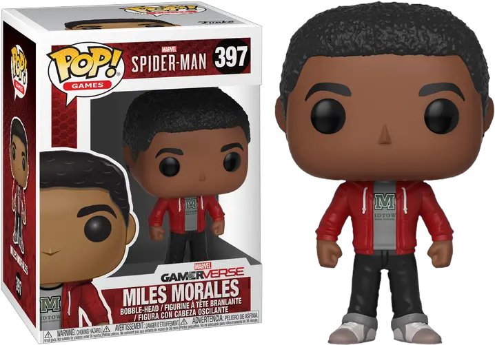  Miles Morales Vinyl Figure Spider Man Miles Morales Funko Pop Png Miles Morales Png