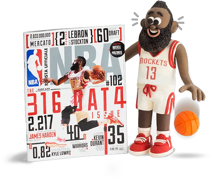  James Harden X Rivista Ufficiale Nba Dribble Basketball Png James Harden Png